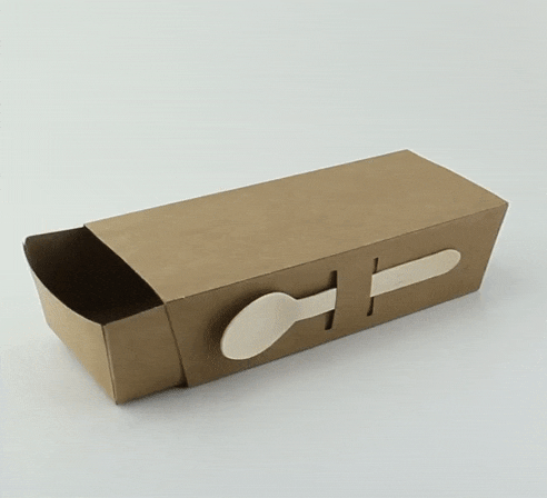 Fascia in cartone kraft per scatola snack - 21,5 cm x 9 cm x 5,3 cm - Compatibile con 210BCK500, 210BCK750 - 500 unità