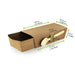 Fascia in cartone kraft per scatola snack - 21,5 cm x 9 cm x 5,3 cm - Compatibile con 210BCK500, 210BCK750 - 500 unità - dimensions