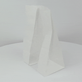 Sacchetto SOS in carta bianca con finestra - 18 cm x 11 cm x 26,5 cm - 500 unità