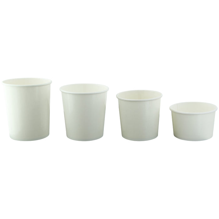 Contenitore in cartone bianco per caldo e freddo - 350 ml - Ø 9 cm - H 8,9 cm - 500 unità