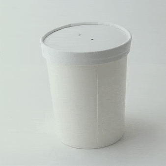 Contenitore in cartone bianco per caldo e freddo - 490 ml - Ø 9,7 cm - H 10 cm - 500 unità
