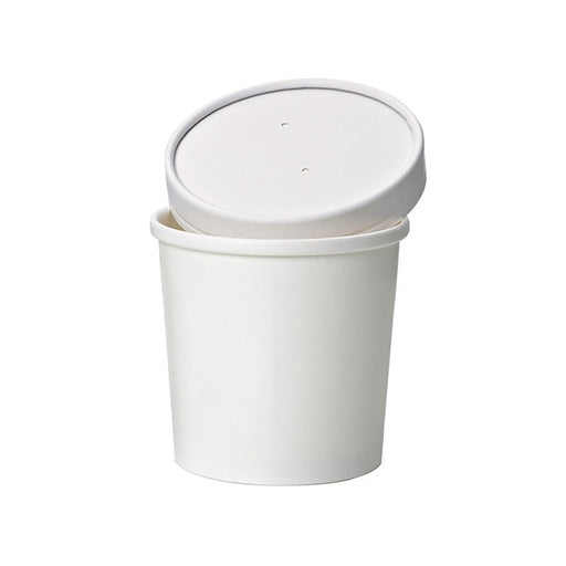 Contenitore in cartone bianco per caldo e freddo - 490 ml - Ø 9,7 cm - H 10 cm - 500 unità