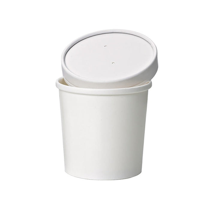 Contenitore in cartone bianco per caldo e freddo - 490 ml - Ø 9,7 cm - H 10 cm - 500 unità
