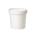 Contenitore in cartone bianco per caldo e freddo con coperchio in cartone - 350 ml - Ø 9 cm - H 8,5 cm - 250 unità