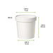 Contenitore in cartone bianco per caldo e freddo con coperchio in cartone - 350 ml - Ø 9 cm - H 8,5 cm - 250 unità - dimensions