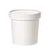 Contenitore in cartone bianco per caldo e freddo con coperchio in cartone - 960 ml - Ø 11,6 cm - H 14 cm - 250 unità - Rif. 210SOUPCO33