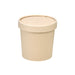 Contenitore in cartone di fibra di bambù per caldo e freddo con coperchio in cartone - 350 ml - Ø 9 cm - H 8,6 cm - 500 unità - dimensions
