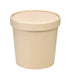 Contenitore in cartone di fibra di bambù per caldo e freddo con coperchio in cartone - 710 ml - Ø 11,7 cm - H 11 cm - 250 unità