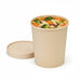 Contenitore in cartone di fibra di bambù per caldo e freddo con coperchio in cartone - 940 ml - Ø 11,7 cm - H 14 cm - 250 unità