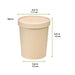 Contenitore in cartone di fibra di bambù per caldo e freddo con coperchio in cartone - 940 ml - Ø 11,7 cm - H 14 cm - 250 unità - dimensions