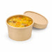 Contenitore in cartone di fibra di bambù per caldo e freddo con coperchio in cartone - 240 ml - Ø 9 cm - H 7,5 cm - 500 unità