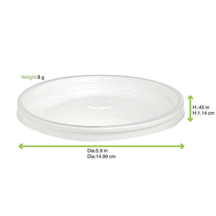 Coperchio in PP trasparente - Ø 15 cm - 360 unità - dimensions