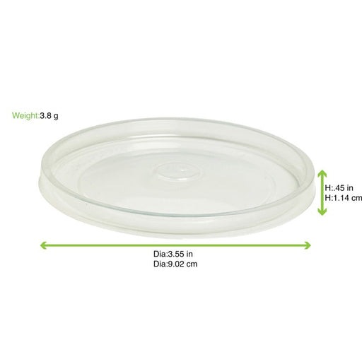Coperchio in PP trasparente - Ø 9 cm - 500 unità - dimensions