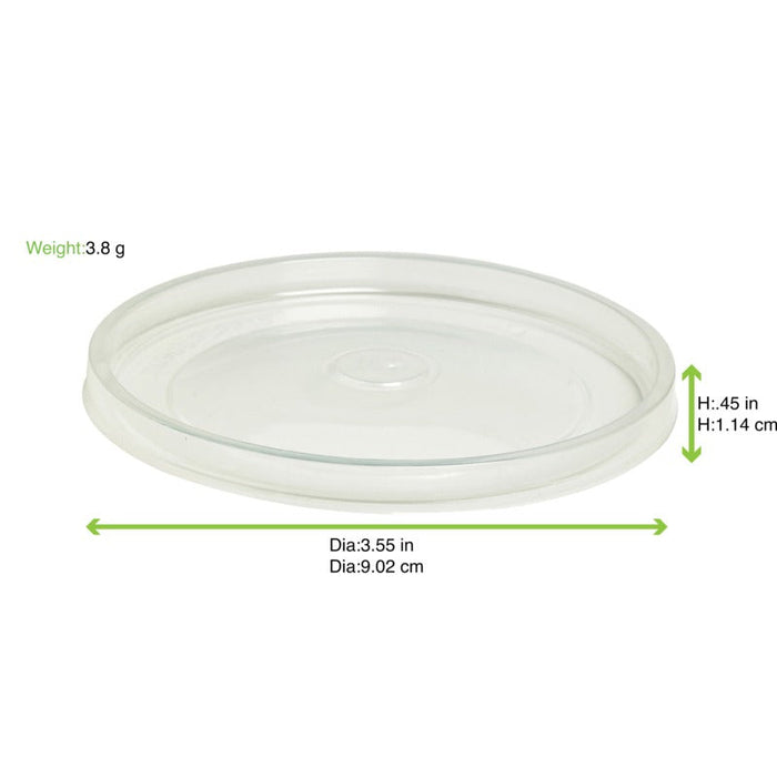 Coperchio in PP trasparente - Ø 9 cm - 500 unità - dimensions