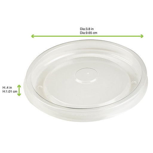 Coperchio in PP trasparente - Ø 9,6 cm - 500 unità - dimensions