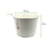 Contenitore in cartone bianco per caldo e freddo senza plastica - 470 ml - Ø 11,5 cm - H 8 cm - 500 unità - dimensions