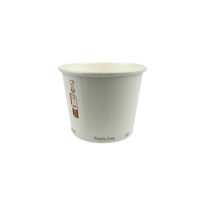 Contenitore in cartone bianco per caldo e freddo senza plastica - 230 ml - Ø 9 cm - H 7 cm - 500 unità