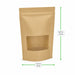 Busta stand up kraft trasparente con chiusura zip - 13 cm x 21 cm - 200 unità - dimensions