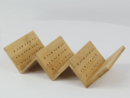 Supporto in bambù per tacos - 21,7 cm x 10 cm x 4,7 cm - 5 unità