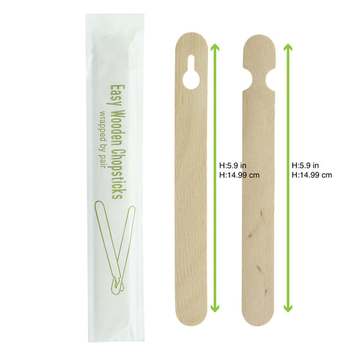 Bacchette in legno per principianti imbustate in coppia - 15 cm - 1000 unità