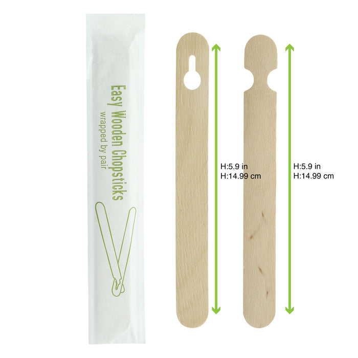 Bacchette in legno per principianti imbustate in coppia - 15 cm - 1000 unità