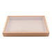 Combo scatola per sushi in kraft con coperchio in PET - 31 cm x 21,5 cm x 3,5 cm - 50 unità