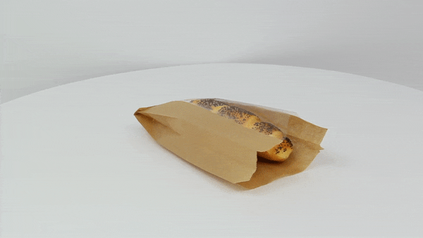 Sacchetto in carta kraft marrone con finestra - 12 cm x 5 cm x 22 cm - 1000 unità