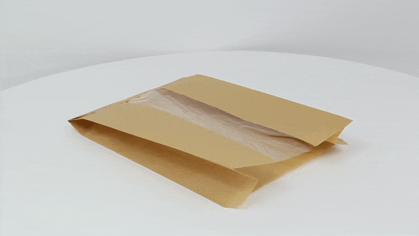 Sacchetto in carta kraft marrone con finestra - 18 cm x 7 cm x 28 cm - 1000 unità