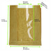 Sacchetto in carta kraft marrone con finestra - 18 cm x 7 cm x 28 cm - 1000 unità - dimensions