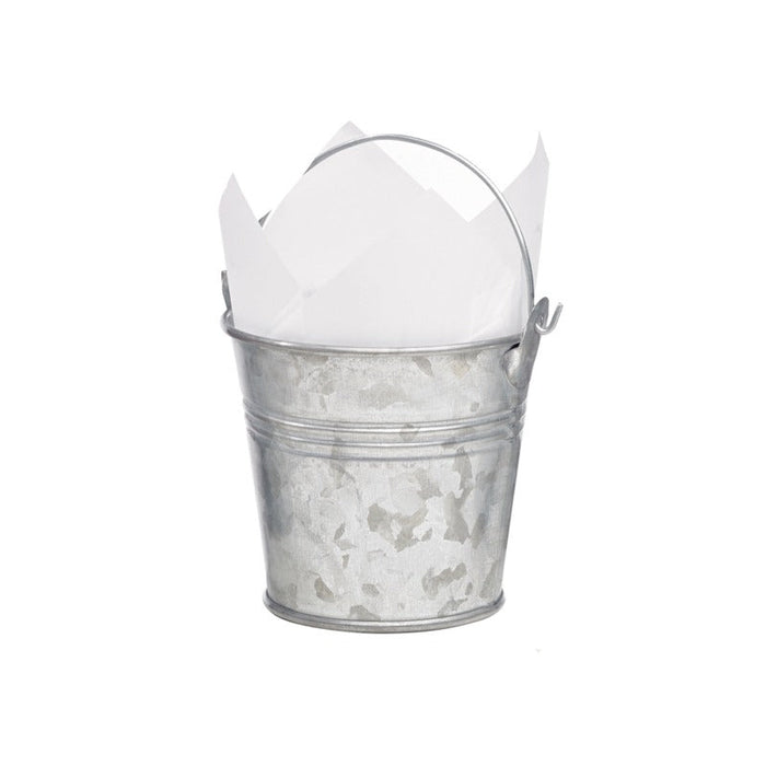 Secchiello in metallo con manico - 200 ml - Ø 8 cm - H 7,5 cm - 144 unità