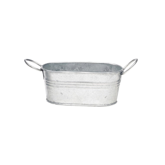 Tinozza ovale in metallo - 220 ml - 12 cm x 7 cm x 5,5 cm - 36 unità