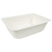 Vaschetta termosigillabile bianca in polpa di cellulosa laminata PLA - 950 ml - 19 cm x 13,7 cm x 5,5 cm - 400 unità