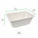 Vaschetta termosigillabile bianca in polpa di cellulosa laminata PLA - 1200 ml - 19 cm x 13,7 cm x 7 cm - 400 unità - dimensions