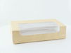 Scatola in cartone kraft laminato con finestra - 19 cm x 11,3 cm x 4,4 cm - 200 unità