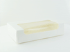 Scatola in cartone bianco laminato con finestra - 19 cm x 11,3 cm x 4,4 cm - 200 unità