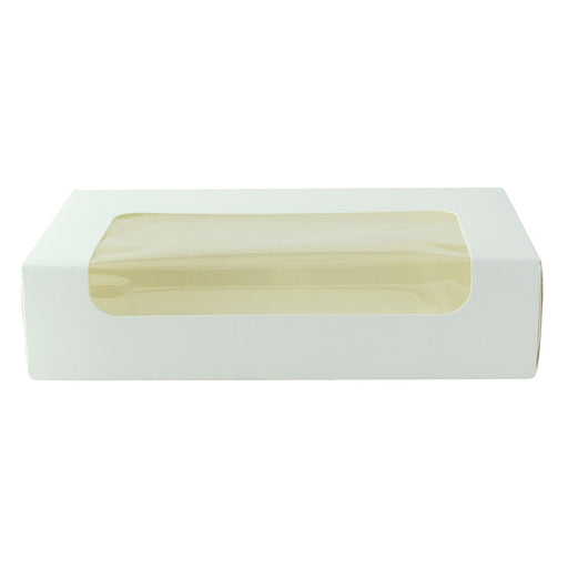 Scatola in cartone bianco laminato con finestra - 19 cm x 11,3 cm x 4,4 cm - 200 unità