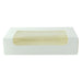 Scatola in cartone bianco laminato con finestra - 19 cm x 11,3 cm x 4,4 cm - 200 unità