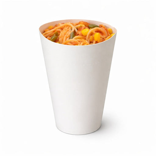 Contenitore per pasta in cartone bianco - 480 ml - Ø 9 cm - H 15,7 cm - 1000 unità