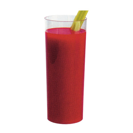 Bicchiere long drink in plastica PP trasparente riutilizzabile - 300 ml - Ø 5,9 cm - H 15,2 cm - 500 unità