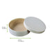 Scatola rotonda in legno FSC con carta antigrasso per cottura in forno - 350 ml - Ø 12,5 cm - H 4 cm - 60 unità - dimensions