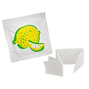Salviettina rinfrescante al profumo di limone - 5,5 cm x 5 cm - 1000 unità - dimensions