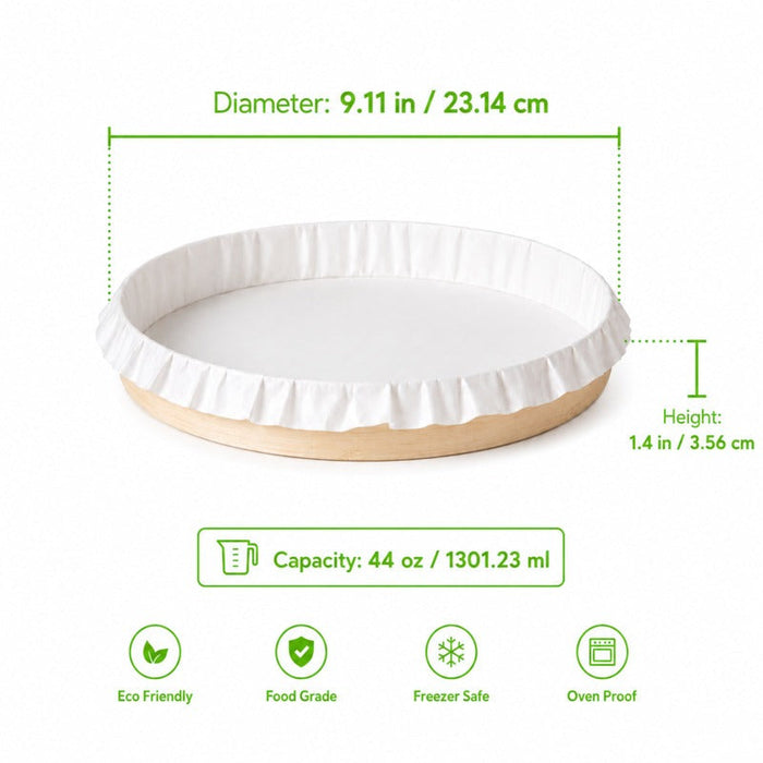 Anello di cottura "Bake-a-ring" con carta da forno integrata - 1330 ml - Ø 23 cm - H 3,5 cm - 20 unità - dimensions