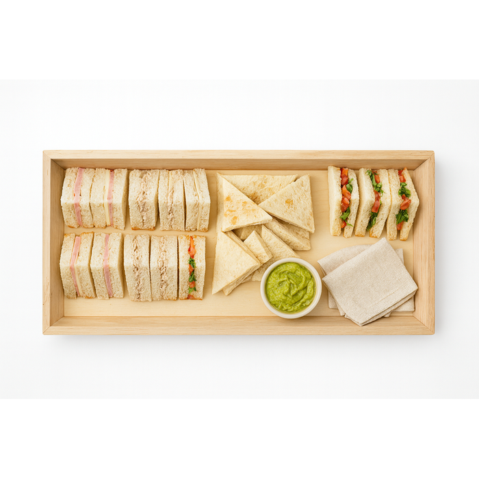 Vassoio pasto rettangolare in legno "Noa" - 39 cm x 15 cm x 4 cm - 10 unità