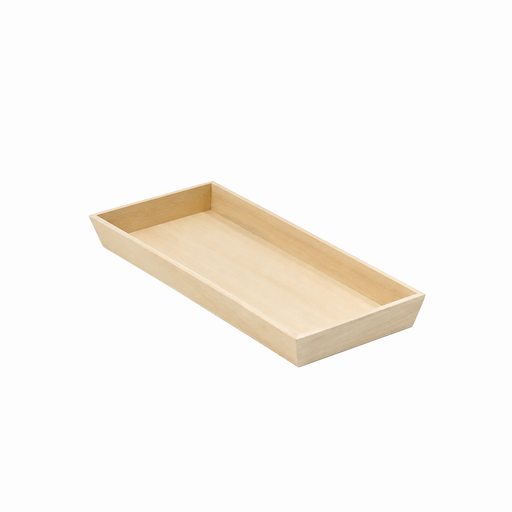 Vassoio pasto rettangolare in legno "Noa" - 39 cm x 15 cm x 4 cm - 10 unità