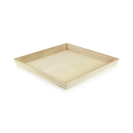 Vassoio pasto quadrato in legno "Noa" - 31 cm x 31 cm x 4 cm - 10 unità