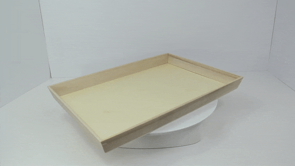 Vassoio pasto rettangolare in legno "Noa" - 45 cm x 30 cm x 4 cm - 10 unità
