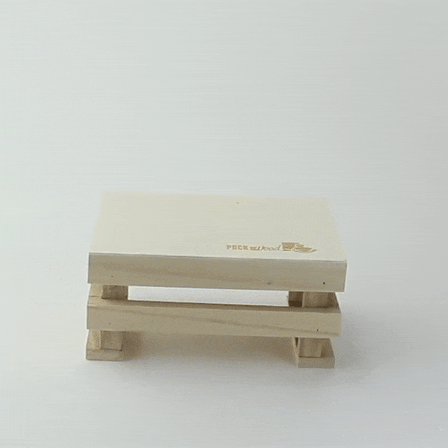 Mini cassetta in legno - 13,5 cm x 8,5 cm x 7 cm - 48 unità