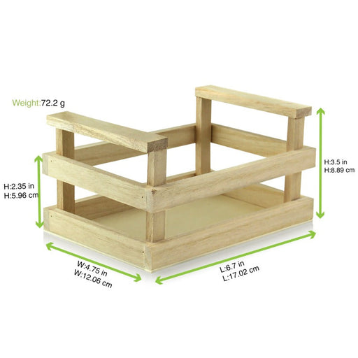 Mini cassetta in legno - 17 cm x 12 cm x 9 cm - 12 unità - dimensions