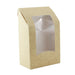 Scatola per wrap in cartone marrone con finestra (5% di plastica) - 9,5 cm x 5,4 cm x 15,2 cm - 600 unità