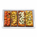 Teglia forata rettangolare per pizza in alluminio - 30 cm x 20 cm x 1 cm - 12 unità
